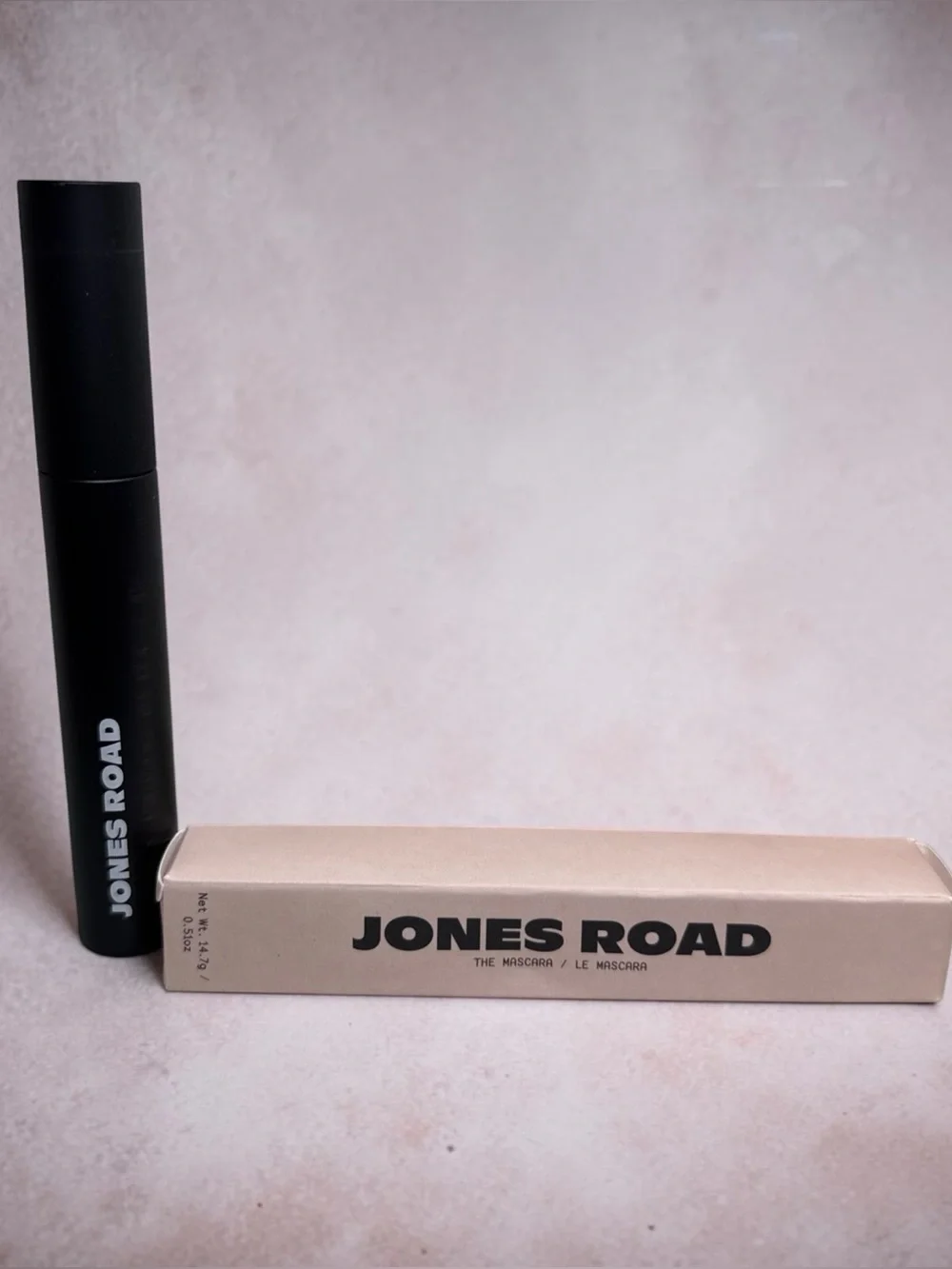Jones Road Mascara Tube in Black with Beige Box